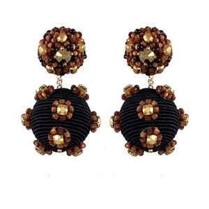 Suzanna Dai Romanov Drop Earrings + Beaded Floral Cuff Bracelet‎ NEW